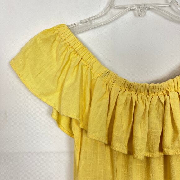 Forever 21 Linen Blend Off-Shoulder Button Down Dress - Picture 8 of 13